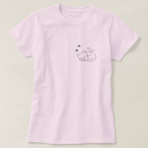 Schlafende Katze Einfach T-Shirt
