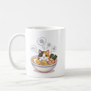Schlafende Katze in Ramen-Schüssel – Cozy Cute Car Kaffeetasse