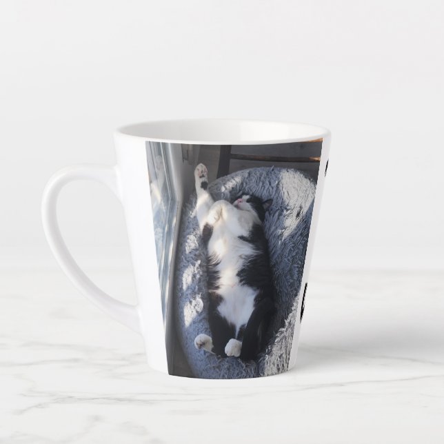 Schlafende Katze Milchtasse (Links)