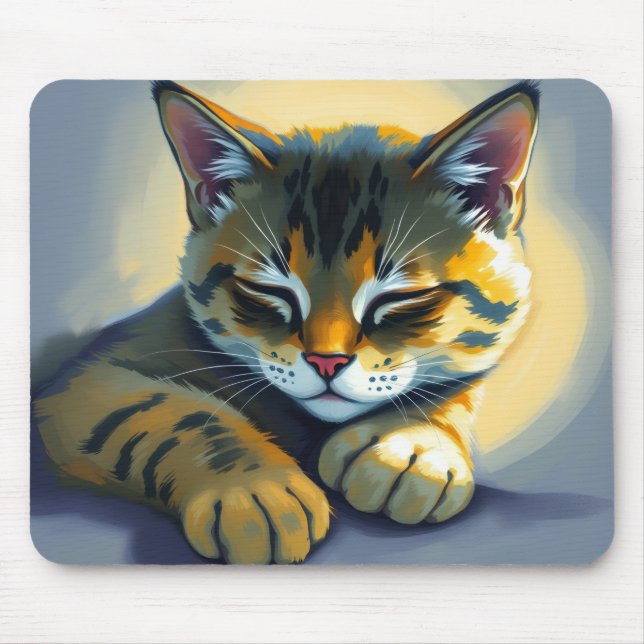 Schlafende Katze Mousepad (Vorne)