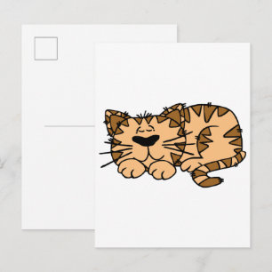 Schlafende Katze Postkarte