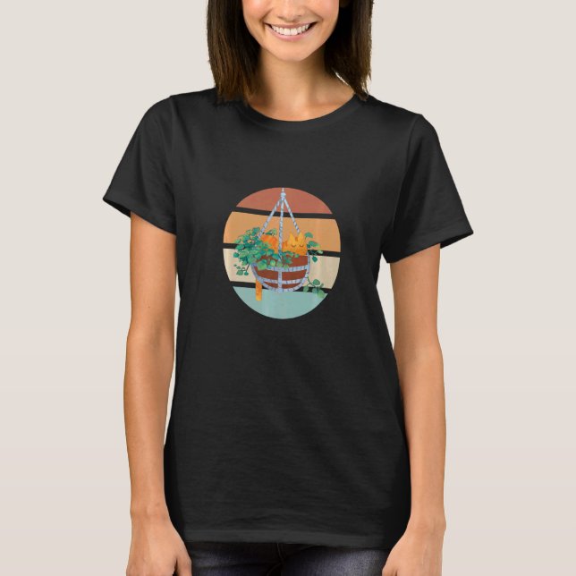 Schlafende Katze Retro T-Shirt (Vorderseite)