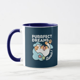 Schlafende Katze umarmt Stern – Purrfekte Träume S Tasse