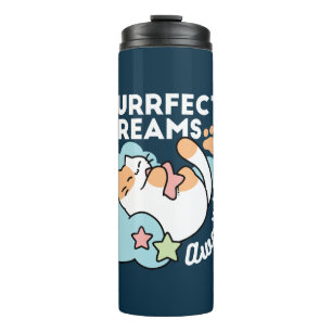 Schlafende Katze umarmt Stern – Purrfekte Träume S Thermosbecher