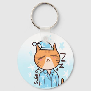 Schlafende Katzen-Schlüsselanhänger Schlüsselanhänger