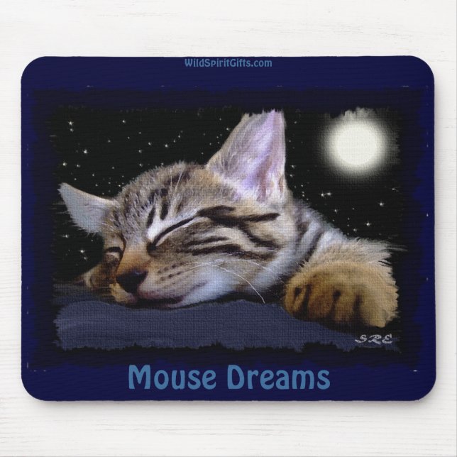 SCHLAFENDE KITTEN Süße Tier-Liebhaber Mousepad (Vorne)