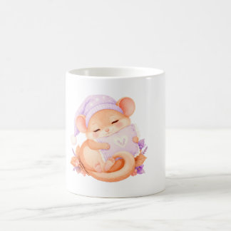 Schlafende kleine Maus Kaffeetasse