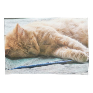 Schlafende Langeginger-Katze Kissenbezug