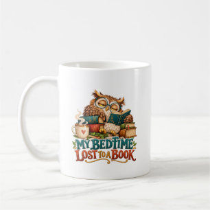 Schlafende Leseeule – Buchliebhaber Humor Kaffeetasse