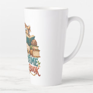 Schlafende Leseeule – Buchliebhaber Humor Milchtasse
