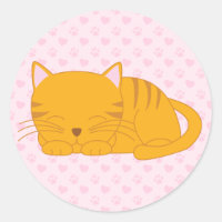 Schlafende Orange Tabby Cat