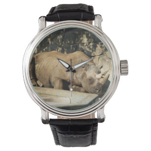 Schlafende Rhino Armbanduhr