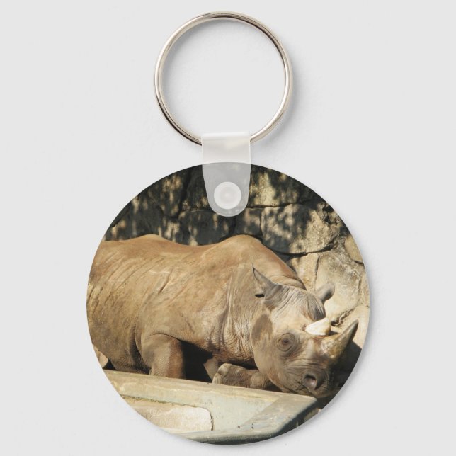 Schlafende Rhino Schlüsselanhänger (Vorderseite)