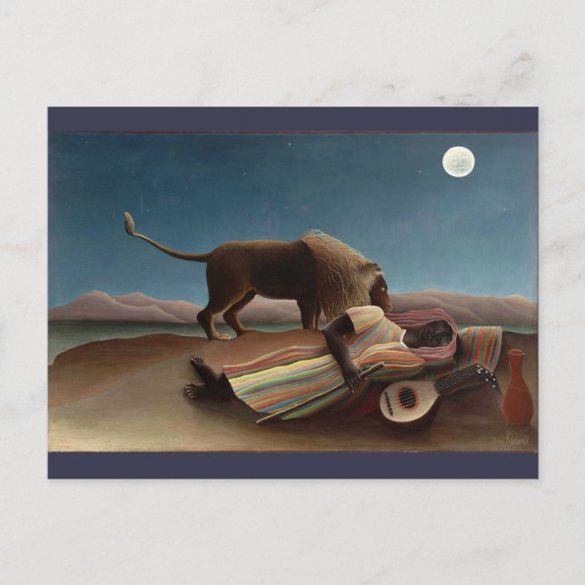 Schlafende Sinti und Roma von Rousseau Postkarte (Vorderseite)
