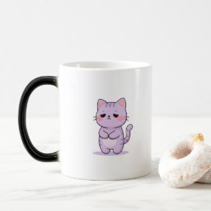 Schlafende süße Cartoon-Katze Verwandlungstasse