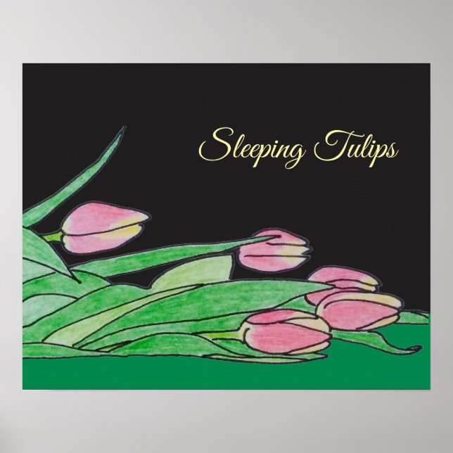 Schlafende Tulpen  Poster (Vorne)