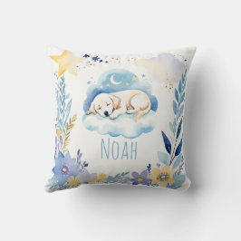 Schlafende Welpe Labrador Boho Name Kinderzimmer P Kissen
