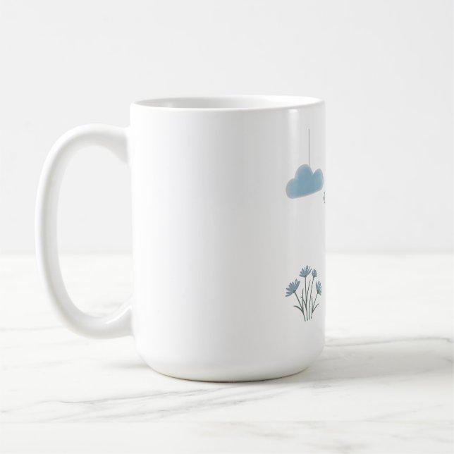 Schlafender Bär mit träumerischen Wolken Kaffeetasse (Links)