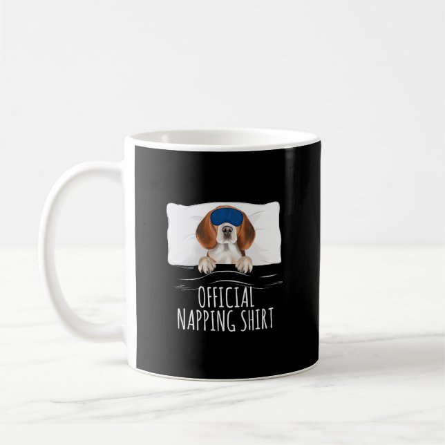 Schlafender Beagle Hund Offiziell Napping/Funny Be Kaffeetasse (Links)
