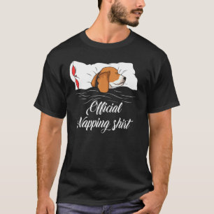 Schlafender Beagle Pajamas Dog Lover Offiziell Nap T-Shirt