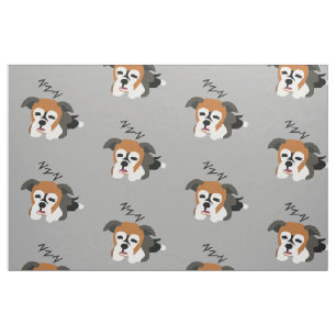 Schlafender Boxerhund Welpe Tierliebhaber ZZZ Haus Stoff