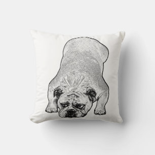 Schlafender Bulldogge Entspannungskissen Kissen