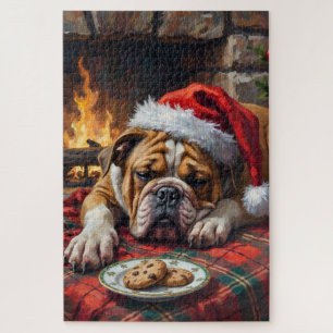 Schlafender Bulldogge Hund Schnell Schlafend Weihn