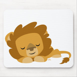 Schlafender Cartoon Löwenmousepad Mousepad