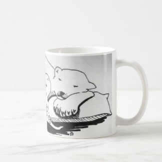 Schlafender Eisbär mit T-Rex Kaffeetasse