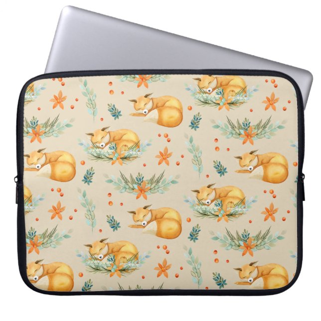 Schlafender Fuchs Laptop Sleeve (Vorderseite)