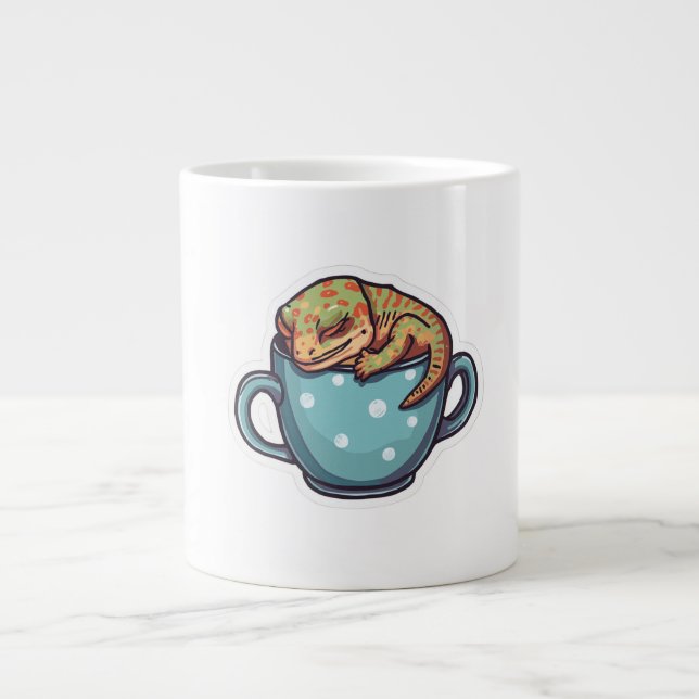 Schlafender Gecko Jumbo-Tasse (Vorderseite)