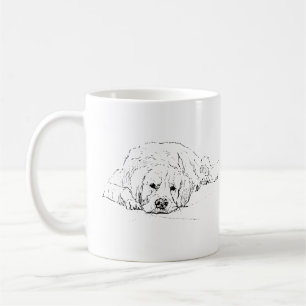 Schlafender Golden Retriever Kaffeebecher, Hunde L Kaffeetasse
