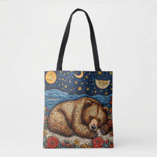 Schlafender Grizzlybär Tasche