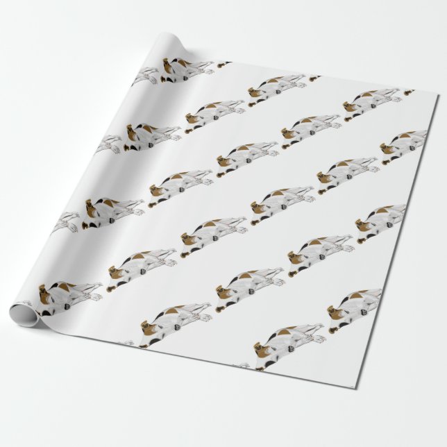 Schlafender Jack Russell Geschenkpapier (Ungerollt)