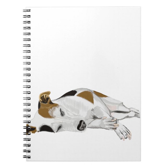 Schlafender Jack Russell Notizblock (Vorderseite)