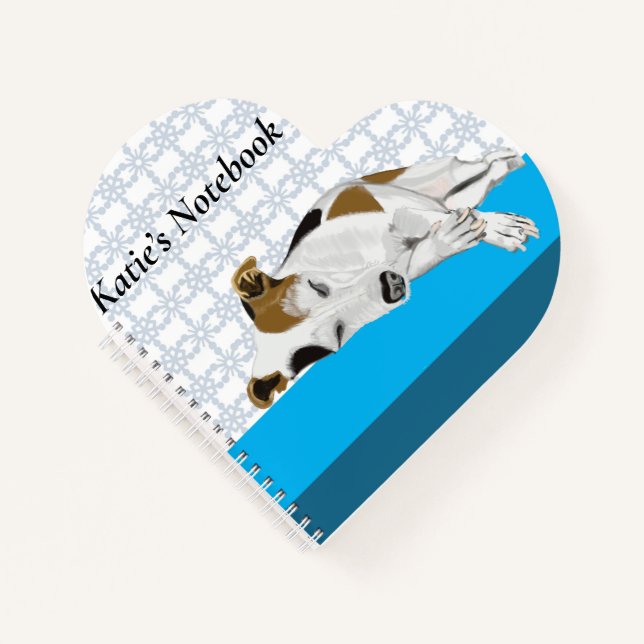Schlafender Jack Russell Notizbuch (Vorderseite)