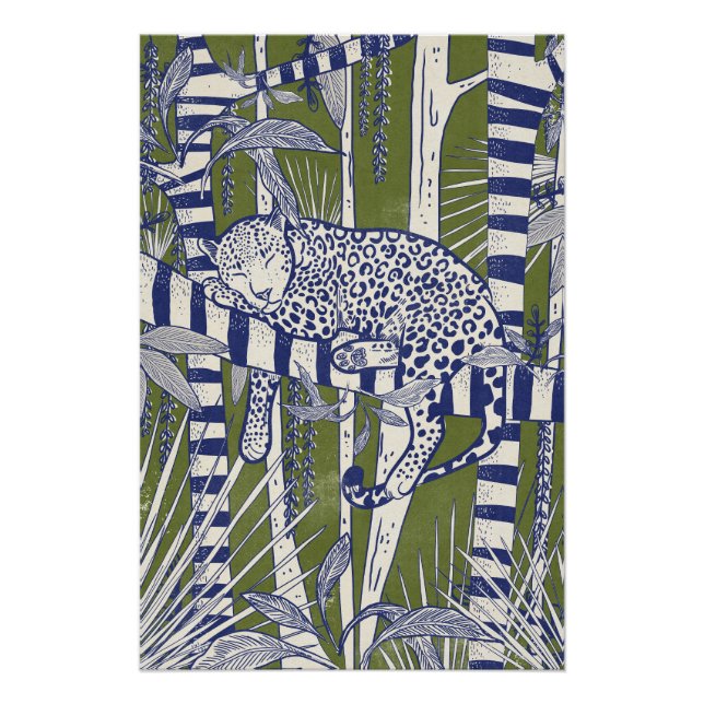 Schlafender Leopard Poster (Vorderseite)
