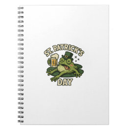 Schlafender lustiger Frosch St.Patrick's Day Notizblock