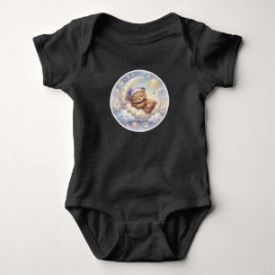 Schlafender Mondbär Baby Strampler