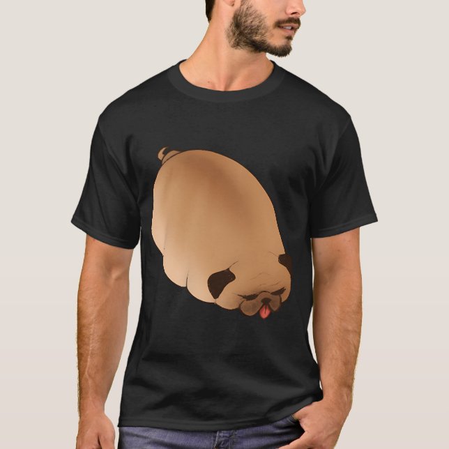 Schlafender Mops T-Shirt (Vorderseite)