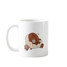 Schlafender Papa süße Kaffeebohne
