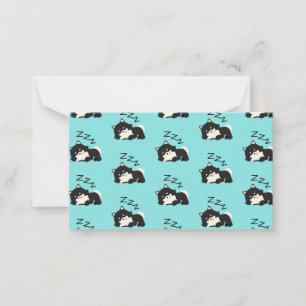 Schlafender Pomeranian-Hund Tierliebhaber ZZZ Haus Mitteilungskarte