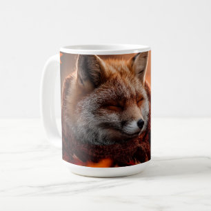 Schlafender Rotfuchs in einem gemütlichen Herbstsc Kaffeetasse