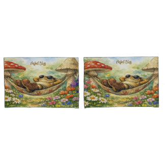 Schlafender Toad und Pilze Kissenbezug-Set Kissenbezug