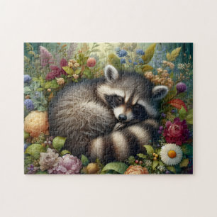 Schlafender Waschbär