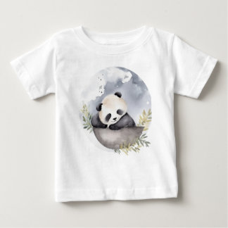 Schlafender Wasserfarben-Baby-Panda-Bär Baby T-shirt