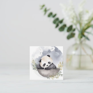 Schlafender Wasserfarben-Baby-Panda-Bär Mitteilungskarte