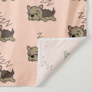 Schlafender Yorkshire Terrier Hundeliebhaber ZZZ T Wandteppich