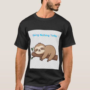 Schlafendes Faultier auf einem Ast T-Shirt