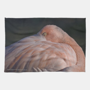 Schlafendes Flamingo Küchenhandtuch Handtuch